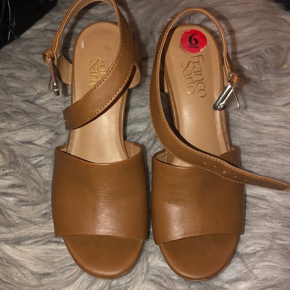 Franco Sarto Brown leather wedges - Picture 2 of 3